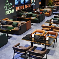 Ensemble de table et chaises de salle à manger, canapé, style moderne HUALIN pour bar, café, restaurant musical