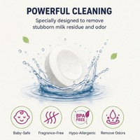 Produits de nettoyage professionnels pour bébés, comprimés nettoyants pour biberons, doux et sûrs pour l'élimination des taches des accessoires d'alimentation pour nourrissons