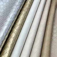 Haute qualité PU grand tissu à carreaux tissé en relief Faux cuir synthétique pour bricolage sacs à main chaussures portefeuille