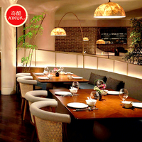 Banc de café moderne personnalisé, ensemble table et chaises de salle à manger, mobilier commercial, banquette de restaurant
