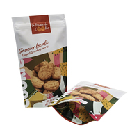Sacs d'emballage en aluminium personnalisés de 100g et 200g pour biscuits, bonbons et snacks, avec fermeture éclair et pochette autoportante