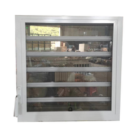 Ventanas con persianas Marco de aluminio Persianas de vidrio Ventana Jalousie Ventana con mosquitera