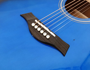 Paisen acústica guitarra de madera maciza azul barato 41 pulgadas Basswood alumno mate instrumento sin marillas - Product Image 3