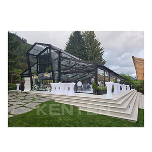 Tente Chapiteau d'Extérieur KENTEN US, Cadre Noir, Verre, pour Mariage, Événements, Luxe, Commerciale en Aluminium, Atrium Transparent - Product Image 1