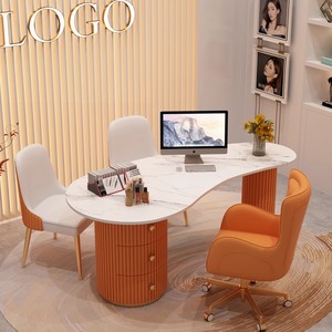 Bureau de réception Minimalist Beauty <span class=keywords><strong>Spa</strong></span>-Comptoir d'accueil clinique avec tiroirs - Product Image 4