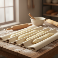 Toile de cuisson en coton pur non blanchi pour pain au levain artisanal, naturelle, de qualité alimentaire et réutilisable