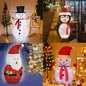Décoration de Noël transfrontalière, bonhomme de neige lumineux pliable 1,2-1,8 m, modèle XR pour événements et fêtes sur le thème de Noël - Product Image 2