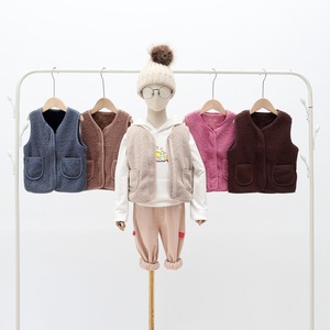 <span class=keywords><strong>Gilet</strong></span> en velours côtelé chaud uni à fermeture éclair style coréen pour enfants, collection Printemps-Automne-Hiver, vêtement d'extérieur pour garçons - Product Image 4