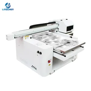 LC-6090 UV-Printer Industriële Platte Telefoonhoes Porseleinen Fotolijst Powerboard Lederen Houtdrukmachine Apparatuur