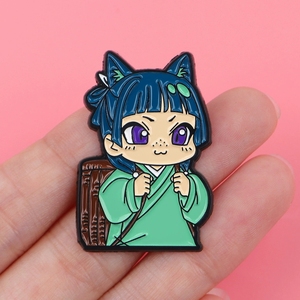 14 Nuevos Diseños de Insignias Metálicas Esmaltadas de <span class=keywords><strong>Anime</strong></span> The Apothecary para Decoración de Mochilas y Ropa - Product Image 4