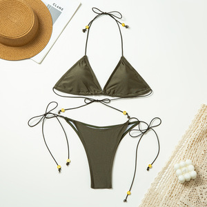 Комплект женского купальника с бусинами и завязками, 10 S-L - Product Image 6