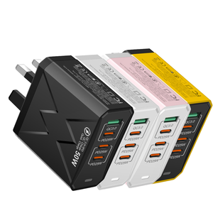 Chargeur USB 4ports PD25W Charge rapide QC3.0 Type C Adaptateur ABS Station d'alimentation pour téléphone portable avec prise UK AU US EU KR - Product Image 1