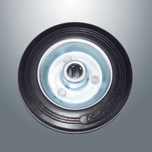 Roda resistente de borracha preta 3-12 polegadas, roda de <span class=keywords><strong>3.5</strong></span> polegadas - Product Image 2