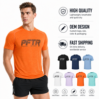 T-shirts de sport décontractés pour hommes, coupe ajustée, haute qualité, légers, élastiques, séchage rapide, tissu respirant, design OEM personnalisé