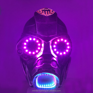 Último Modelo de Máscara LED, Máscara de Fantasma de <span class=keywords><strong>Resident</strong></span> <span class=keywords><strong>Evil</strong></span> 3 para Halloween, Disfraz de Personaje de Terror, Máscara Facial Protectora Antivirus de Resina - Product Image 5