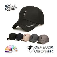 Casquette de baseball classique en coton à 6 panneaux avec étiquette en cuir sur le devant, visière incurvée, confortable et tendance, personnalisable, vente en gros
