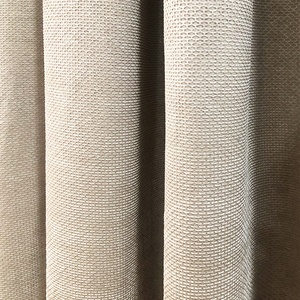 Bán Buôn Hiện Đại Phong Cách Đơn Giản Màu Rắn Màu Grey Kết Cấu Vải Polyester Phong Cách Châu Âu Lớn Tùy Chỉnh Cửa Sổ Rèm Cửa Cho Các Cửa Sổ - Product Image 3