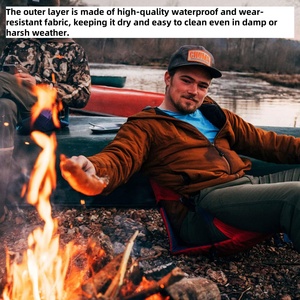 เบาะพับได้แบบพกพา ทนทาน รองรับน้ำหนักได้มาก ป้องกันความชื้น พนักพิงหลังนั่งสบาย ทนต่อสภาพอากาศ เหมาะสำหรับการตั้งแคมป์กลางแจ้ง - Product Image 3