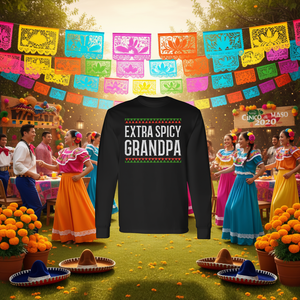 <b>Extra</b> Spicy Grandpa <b>Long</b> Sleeve <b>T</b>-<b>Shirt</b> Cinco De Mayo 2020 - Product Image 3