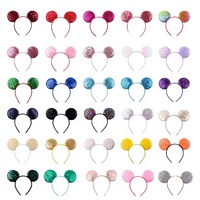 Serre-tête à oreilles de souris à paillettes de la marque RUICHEN, accessoires de cheveux scintillants pour fêtes, pour enfants et filles, idéal pour les voyages et les cadeaux DIY