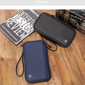 Cartera de Viaje con Logotipo <span class=keywords><strong>Personalizado</strong></span>, Porta Pasaportes de PU, Organizador de Tarjetas, Estuche para Documentos, Cartera de Viaje Familiar con Bloqueo RFID - Product Image 5