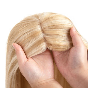 Topper de Cabello Humano Virgen Europeo 6*7 Mono Net de Fábrica Yuanzhen, Color Piano, Base de Seda, Liso, Listo para Enviar - Product Image 3