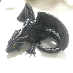 Décoration de jardin gothique, Sculpture artisanale en résine, grand <span class=keywords><strong>Dragon</strong></span> squattant, vente en gros - Product Image 4