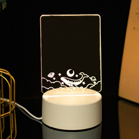 Tablero de mensajes DIY acrílico personalizado de 16 colores, control remoto, borrado en seco, tablero de notas de escritorio, lámpara LED, luz nocturna