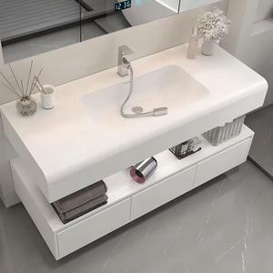 Easy to clean Keli Nai custom seamless integrated basin intelligent <b>mirror</b> cabinet bathroom cabinet - Product Image 5