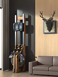 <span class=keywords><strong>Rameur</strong></span> en bois massif YX Cheernin pour l'exercice du corps entier, entraînement cardio pour la salle de sport, ergomètre, machine à ramer à résistance aquatique assise - Product Image 3