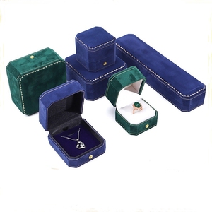 Cao cấp da lộn bát giác hộp đồ trang sức flannel bao bì cho Nhẫn Vòng đeo tay dây chuyền - Product Image 2