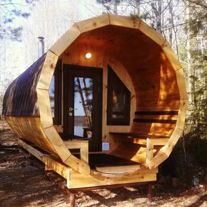 Vollgröße akzeptieren individuelle Holzanpassung modernes Massivholz neues Design rotes Zedernholz Heim Sauna-Zimmer Luxus 1 Satz nasser Dampf