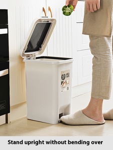 Cestini per Rifiuti in PP, Disponibili in Diverse Misure, con Coperchi, <span class=keywords><strong>Moderni</strong></span> per Bagno, Toilette, Cucina, Stretti e Sottili - Product Image 2