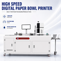 Imprimante numérique multi-matériaux à jet d'encre pour autocollants de bols en papier, films, étiquettes de cartons, emballages flexibles, production haute vitesse 40m/min