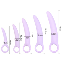 1 Ensemble de 5 Dilatateurs Vaginaux en Silicone Souple, Petits Anneaux de Traction Ivoire, Jouets pour Vaginisme, Plugs Anaux, Dilatateurs Vaginaux et Anaux, Produits Sexuels