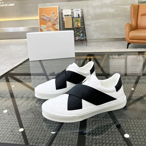 Baskets blanches à enfiler avec bande élastique, bout rond, tige synthétique, semelle extérieure en caoutchouc, chaussures de marche toutes saisons - Product Image 3