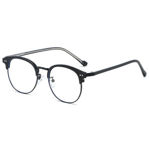 31156 Lunettes optiques demi-cerclées style japonais, monture sourcil, unisexe, verres PC anti-lumière bleue, origine Taizhou - Product Image 2