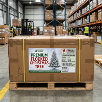Hochwertiger, schwerer, beflockter 2,3m (7,5ft) vorbeleuchteter PE-Weihnachtsbaum mit 3000 LED-Lichtern, einfacher Stromanschluss, Großhandelspreis ab Werk, Export
