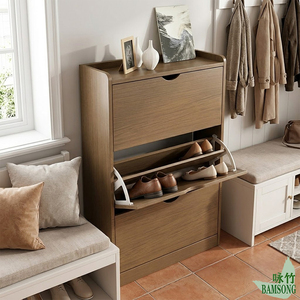 <span class=keywords><strong>Scarpiera</strong></span> in Legno Moderna e Resistente, Lussuosa, Salvaspazio, Ultra Sottile, con Apertura a Ribalta, a Tutta Altezza, per la Casa - Offerta Imperdibile - Product Image 4