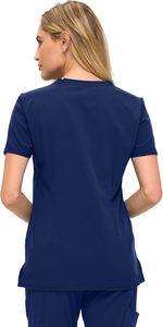 <span class=keywords><strong>Blouse</strong></span> médicale extensible à col en V pour <span class=keywords><strong>femme</strong></span> avec logo personnalisé, tissu Dobby, uniforme d'hôpital confortable, en polyester - Product Image 3