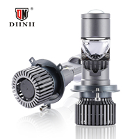 Diinii T1-H4 Faro LED de Proyector de Aluminio Súper Brillante de 100W 10000LM IP67 Impermeable de 12V con Ventilador Silencioso de Alta Velocidad Universal