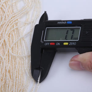 Perles d'eau douce naturelles en vrac, approvisionnement direct du fabricant, collier mini-perles de 40 cm, 1,5-1,8 mm, presque rondes, pour bijoux DIY - Product Image 4