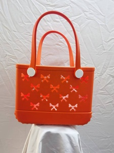 工場カスタム無地シリコン製トートバッグ シンプルなサザンスタイル<span class=keywords><strong>EVA</strong></span>ビーチバッグ - Product Image 5