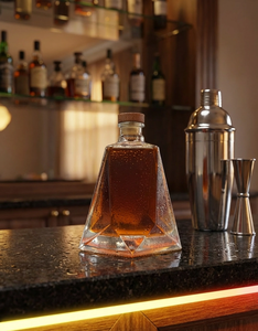 Botellas de Vidrio Transparente de Lujo, las Más Vendidas, con Tapón de Corcho, Opciones de Acabado Esmerilado y Grabado para Brandy, Whisky, Vodka y Ron - Product Image 2