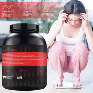 Bioby OEM <strong>Serious</strong> Mass Gainer <strong>Protein</strong> Powder with 50g <strong>Protein</strong>, Creatine &amp; BCAAs - Muscle Growth Sports Supplement - Product Image 2