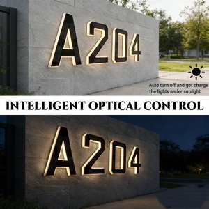 Números de Casa Inteligentes con Energía Solar, Placa de Dirección Impermeable de 9 Pulgadas con Iluminación Automática LED, Duración de la Batería de 10-12 Horas - Product Image 4