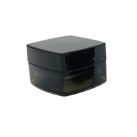 Pot en verre carré de 120ml avec couvercle Pot de baume cosmétique pour les lèvres Blush Crème pour les yeux Fond épais Pots carrés en verre de 4oz avec couvercles