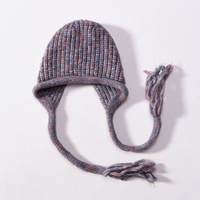 Jxwatcher Bonnet en laine tricoté avec cordon de serrage, style tressé et roulé, chaud et confortable, protection des oreilles, logo personnalisé, bonnet d'hiver pour femme