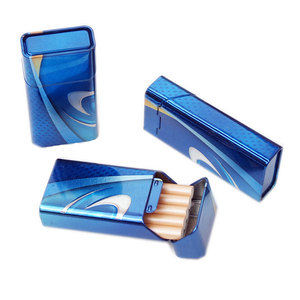 Cigarette Customized Cigarette Case Iron Packaging Rectangular Small Metal Cigarette Case Portable Candy Box Packaging
