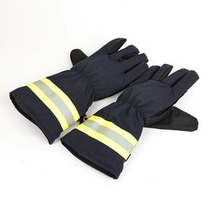 Guantes de Rescate Forestal Contra Incendios, de Cuero y Material Aramida, con Franja Reflectante, Puños Elásticos, Resistentes al Fuego - Product Image 5